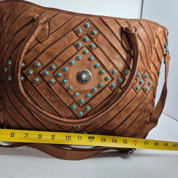 Kompanero Leather Bag Crossbody Sling Purse Large Western Wear - Picture 9 of 16